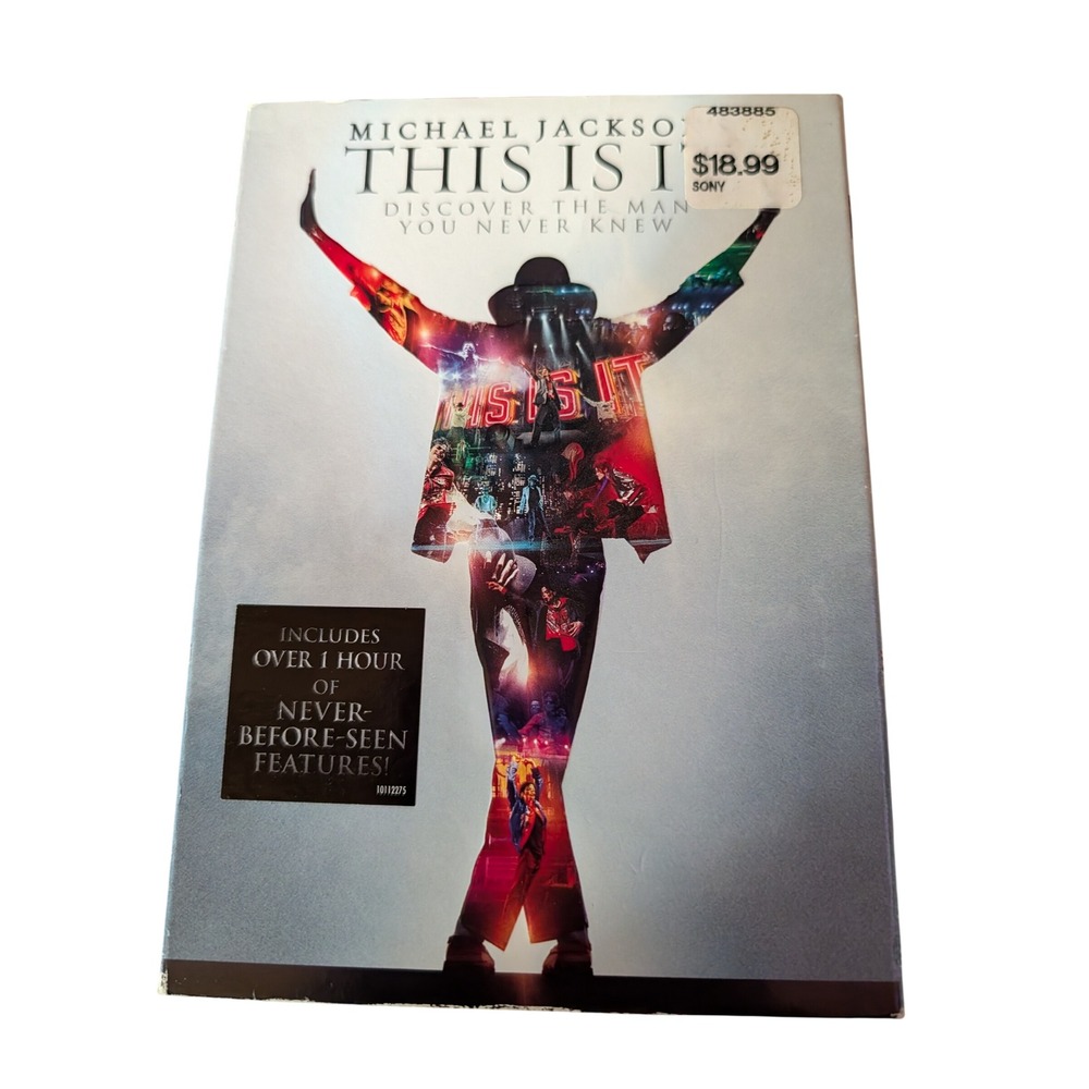 Sony Michael Jackson This Is It DVD OS Multi Good Documentary Slipcover 2009